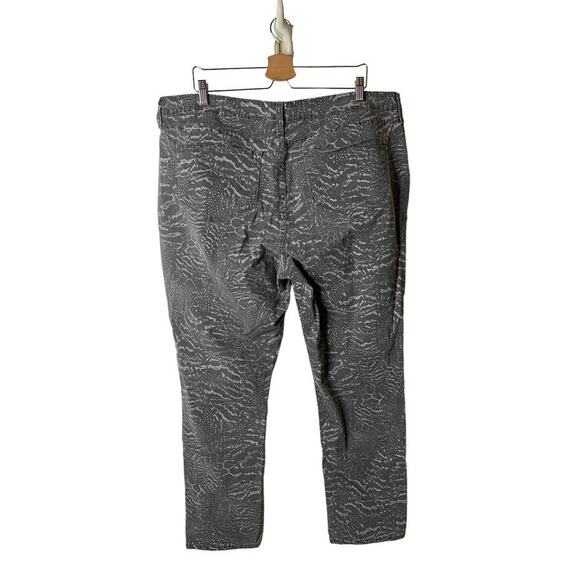 NYDJ Plus Size 22W Gray Animal Printed Stretch Denim High Waist Skinny Jeans - Picture 6 of 9
